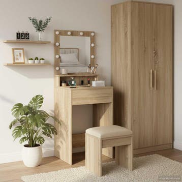 vidaXL Kaptafel Sonoma Eik 50 x 41 x 135 cm Bewerkt hout, Verzenden