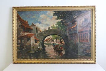 G.T Ubink (1894-1948) - Stadsgezicht Gonchono