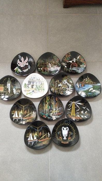 Longwy - Assiette (12) - Céramique, Antiquités & Art, Antiquités | Verre & Cristal