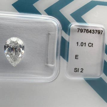 Zonder minimumprijs - 1 pcs Diamant (Natuurlijk) - 1.01 ct -, Nieuw