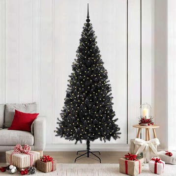 vidaXL Kerstboom Zwart 210 cm PVC, Diversen, Kerst, Verzenden, Nieuw