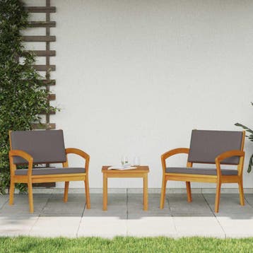 vidaXL Tuinstoel 2 st Olie Natuurlijk Massief Acacia Hout, Verzenden, Nieuw