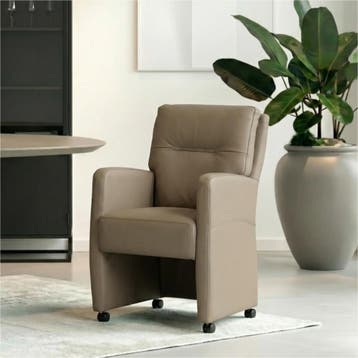 Set van 8 Leren eetkamerstoelen Sharp - Toledo Mocca, Ophalen of Verzenden, Nieuw, Leer