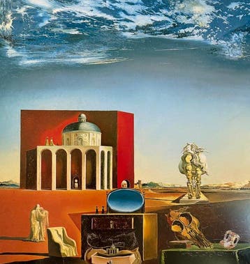 Salvador Dali (1904-1989) - “BANLIEU DE LA VILLE PARANOIAQUE