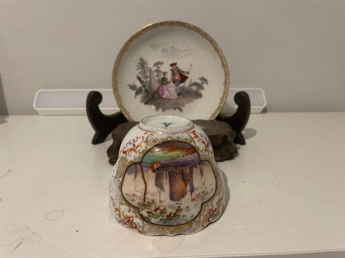 Meissen - Kop en schotel - Porselein, Antiek en Kunst, Antiek | Glaswerk en Kristal
