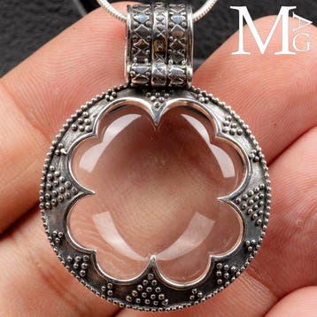 Sterling zilver hanger met kwarts – Viking, Verzamelen