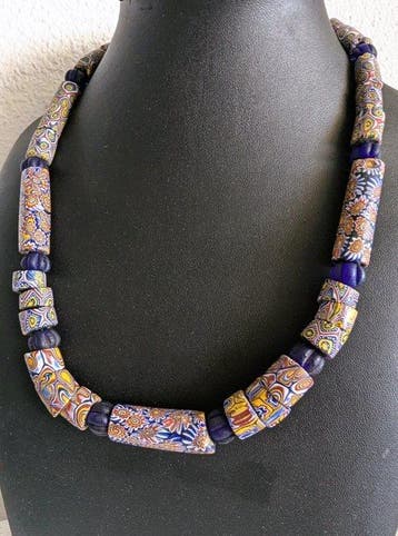 Halsketting - Ghana - Millefiori Murano (Zonder