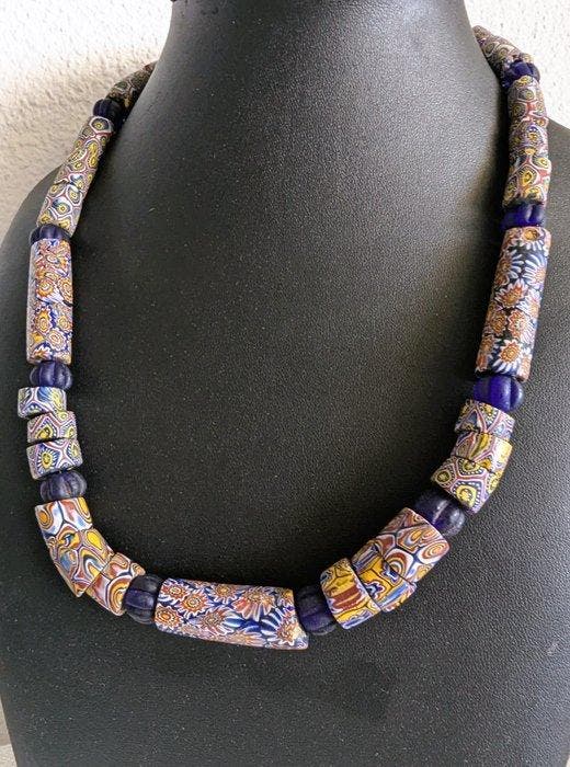 Halsketting - Ghana - Millefiori Murano (Zonder, Antiquités & Art, Art | Art non-occidental