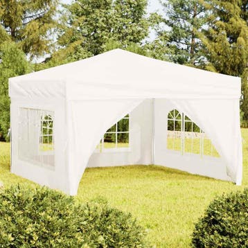 vidaXL Partytent inklapbaar met zijwanden 3x3 m wit, Verzenden, Nieuw