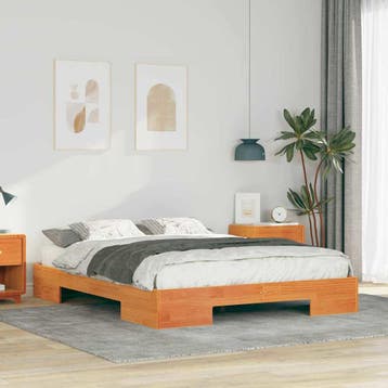 vidaXL Bedframe Bruin 150 x 200 cm, Huis en Inrichting, Slaapkamer | Bedden, Verzenden, Nieuw