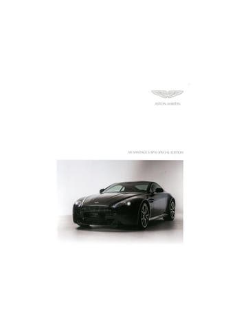 2013 ASTON MARTIN V8 VANTAGE S SP10 SPECIAL EDITION