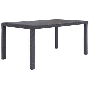 vidaXL Tuintafel 150x90x72 cm rattan-look kunststof bruin, Verzenden, Nieuw