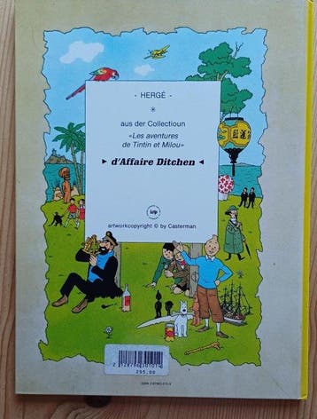 Tintin T4 + T18 - version en luxembourgeois - 2 Album