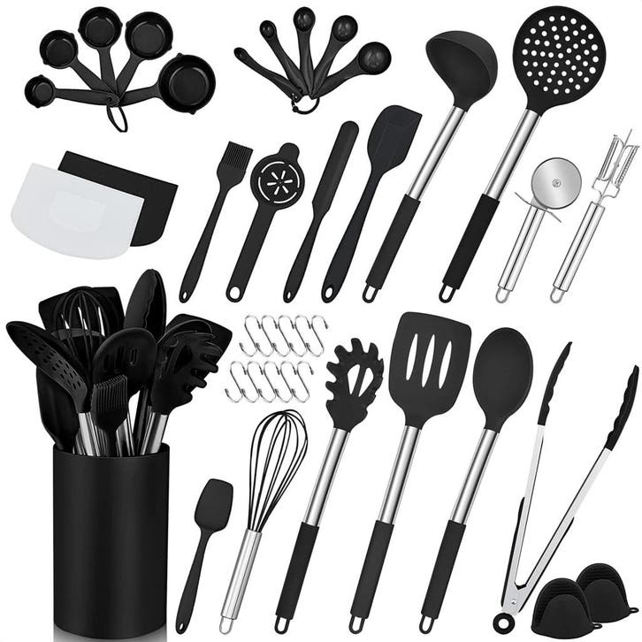 Strex Keukengerei Set met Houder 43 delig - Hittebestendig, Maison & Meubles, Cuisine | Ustensiles de cuisine, Envoi