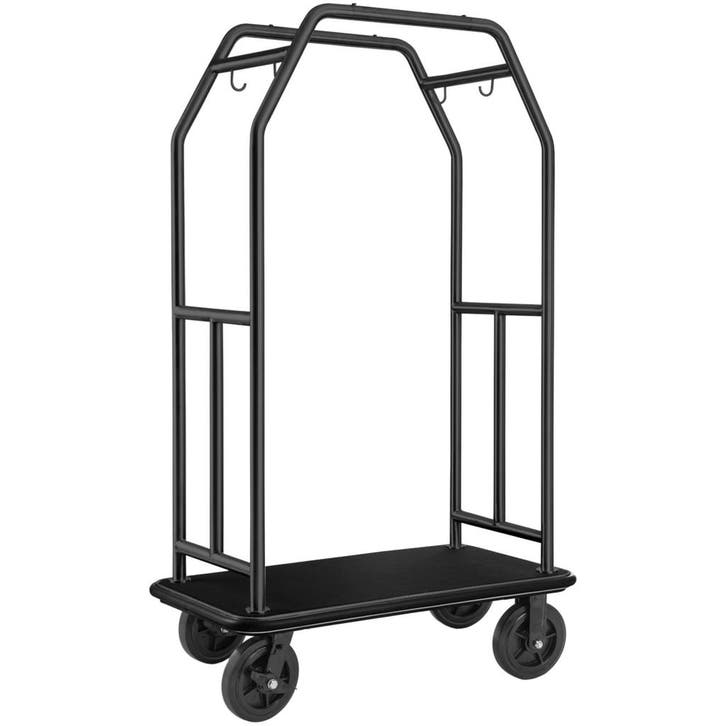 Bagagetrolley | TRAVELLER | RVS | Zwart | Wielen (Geremd) |, Articles professionnels, Horeca | Équipement de cuisine, Envoi
