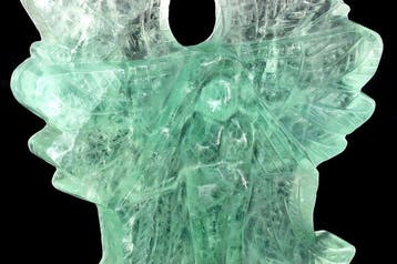Fijn gedetailleerde groene fluoriet-serafijn zesvleugelige