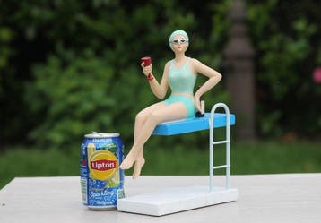 Beeldje - Stijlvolle retro baddames (2) - resin