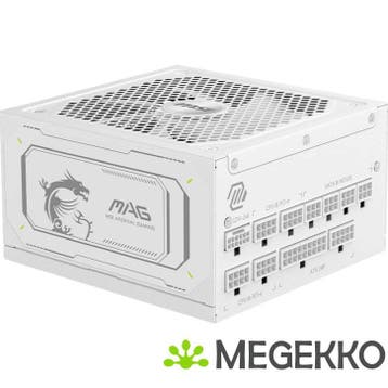 MSI MAG A1000GL PCIE5 WHITE power supply unit 1000 W 24-pin, Verzenden, Nieuw