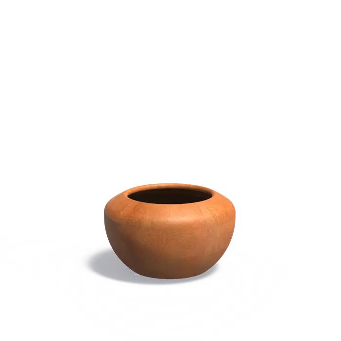 Cortenstaal bloempot Onyx Ø58x33,5cm - Met bodem, Tuin en Terras, Bloembakken en Plantenbakken, 30 tot 60 cm, Minder dan 60 cm