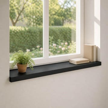 vidaXL Raamprofielen 2 st Zwart 90 x 30 x 2 cm Massief, Verzenden