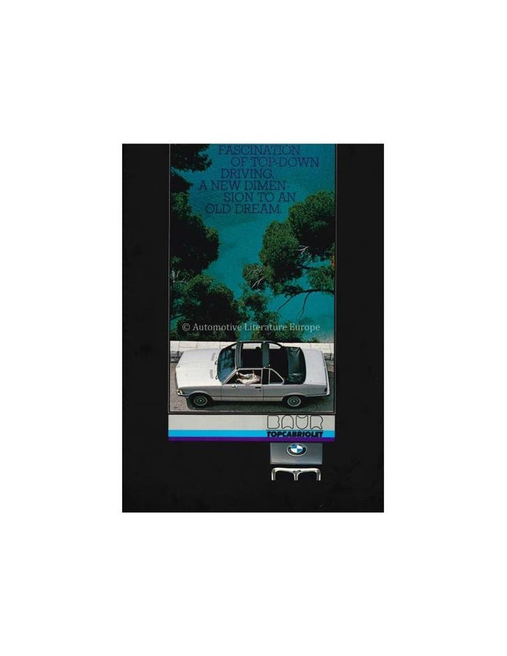 1981 BMW 3 SERIE BAUR TOPCABRIOLET BROCHURE ENGELS, Livres, Autos | Brochures & Magazines