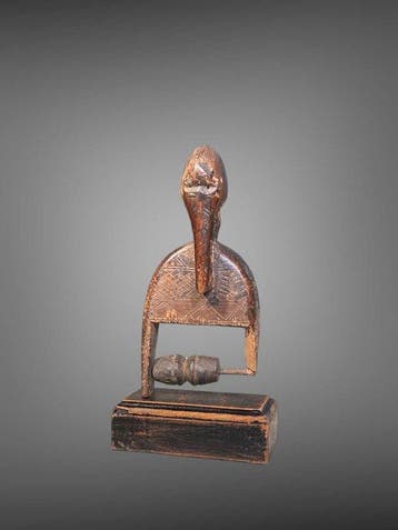 Petite poulie baoulé - sculpture baoulé ( métier à tisser) -, Antiquités & Art
