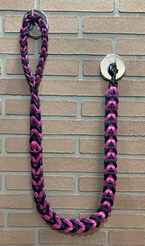 Lederen honden riem Pink/black, Autos : Pièces & Accessoires, Autres pièces automobiles, Enlèvement ou Envoi