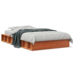 Grenenhouten bed 100x200 | 41% goedkoper | Retour deal, Huis en Inrichting, Slaapkamer | Bedden, 100 cm, Eenpersoons, Bruin, Verzenden