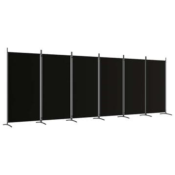 Paravent 6 panneaux 520x180cm noir - Seconde chance -34%, Huis en Inrichting, Verzenden, Nieuw
