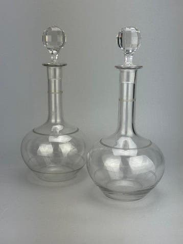 Bouteille (2) - Cristal, Cristal poli - Decanter, Antiek en Kunst