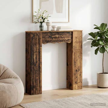vidaXL Haardombouw Oud hout 102 x 20 x 102 cm Bewerkt hout, Verzenden, Nieuw