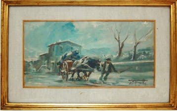 Ledo Gragnoli (1934-1970) - Campagna Toscana sotto la neve
