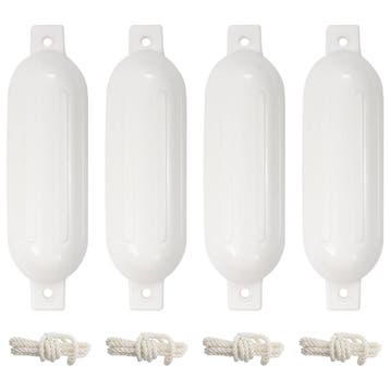 vidaXL Bootstootkussens 4 st Ø 14x50 cm PVC wit, Verzenden, Nieuw
