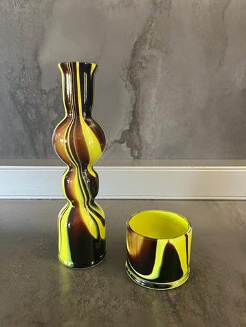 Murano - Carlo Moretti - Vaas (2) - golf - Glas