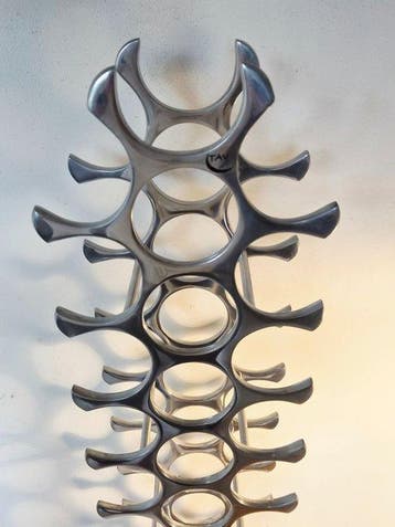 Michael Noll - Wijnrek - Aluminium - 27 flessen , als nieuw