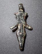 Médiéval, époque des Croisés Bronze Rare amulette-pendentif