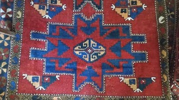 Antiek Lesghi Ster Karabagh Tapijt - Vloerkleed - 228 cm -
