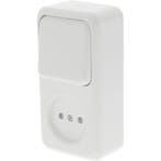 Q-LINK 1-voudig opbouw stopcontact met wisselschakelaar, Doe-het-zelf en Bouw, Elektriciteit en Kabels, Verzenden, Nieuw
