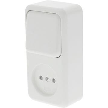 Q-LINK 1-voudig opbouw stopcontact met wisselschakelaar, Verzenden, Nieuw