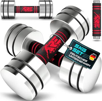 Dumbells set - Gewichten set - Halterset - Gietijzer - 2x5 k, Sport en Fitness, Verzenden, Nieuw