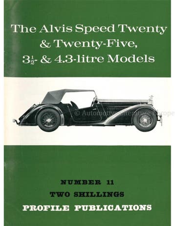 THE ALVIS SPEED TWENTY & TWENTY-FIVE 3.5 & 4.3 LITRE MODELS, Nieuw
