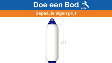 Bieden: Polyform F8 white heavy duty fender 144 x 38 cm, Ophalen of Verzenden, Nieuw
