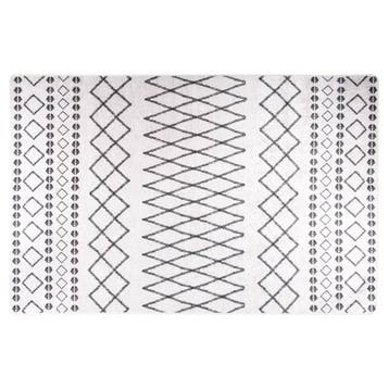 vidaXL Vloerkleed wasbaar 160x230 cm zwart en wit, Verzenden, Nieuw
