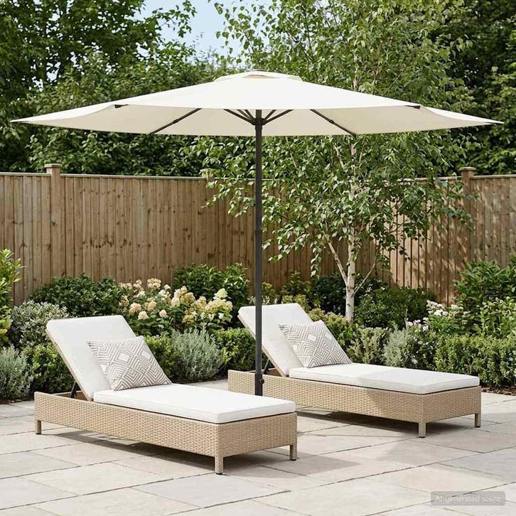 vidaXL Tuinparasol 300 x 300 cm Polyester Rechthoekig, Tuin en Terras, Parasols, Nieuw, Verzenden