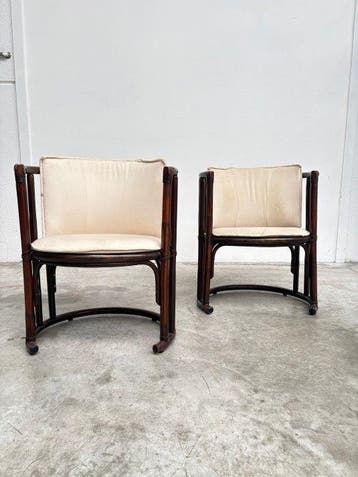 Chaise - Bambou - Deux chaises vintage en bambou, Antiek en Kunst, Curiosa en Brocante
