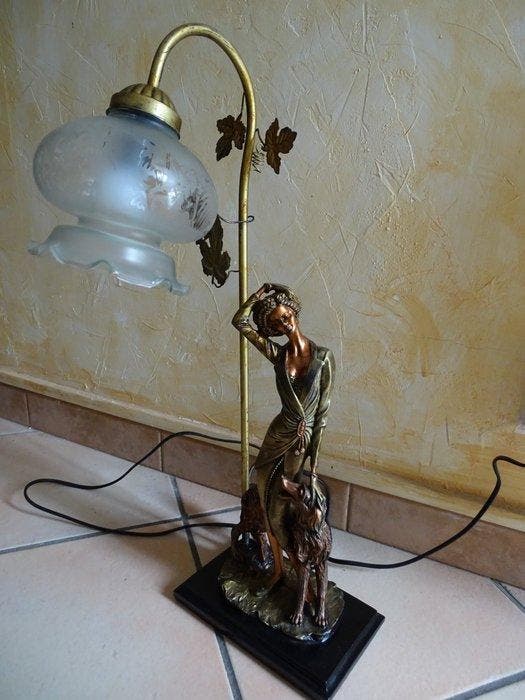 sculptuur, aucun titre - 60 cm - Messing en koper - 1950, Antiquités & Art, Curiosités & Brocante