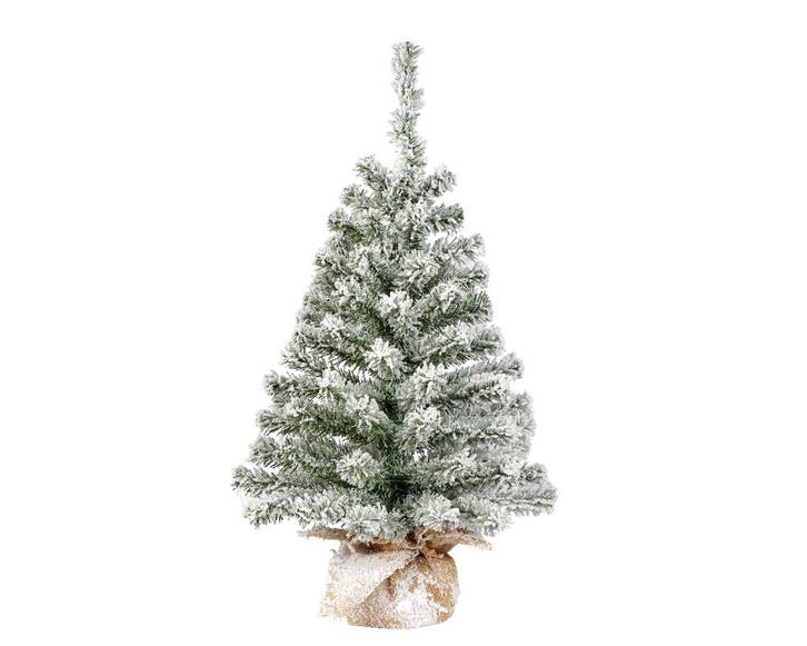 Imperial kunst kerstboom, 75 cm, besneeuwd, jute zak, voor, Maison & Meubles, Accessoires pour la Maison | Plantes & Fleurs artificielles