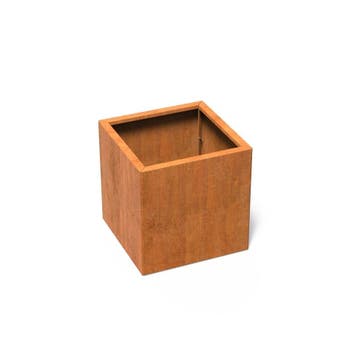 Cortenstaal plantenbak ‘Connect’ 70x70x70cm - Met bodem, Vierkant, Nieuw, Metaal, 60 tot 100 cm