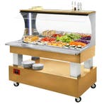 Gekoeld Buffet | GOURMET LINE | Hout/RVS | 4x 1/1 GN |, Zakelijke goederen, Horeca | Keukenapparatuur, Verzenden, Nieuw in verpakking