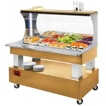 Gekoeld Buffet | GOURMET LINE | Hout/RVS | 4x 1/1 GN |, Verzenden, Nieuw in verpakking